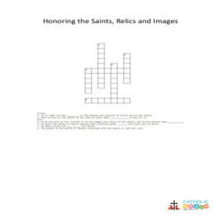 Honoring the Saints, Relics, and Images - Cross Word